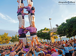 Actuació castellera a Roses, Costa Brava, 16 d'agost de 2015